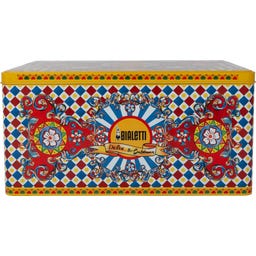 Dolce & Gabbana - Carretto Siciliano - Set Moka Express: 2 tazas + 2 vasitos y 2 Cucharillas Doradas