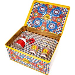 Dolce & Gabbana - Carretto Siciliano - Set Moka Express: 2 tazas + 2 vasitos y 2 Cucharillas Doradas