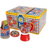 Dolce & Gabbana Moka Express 3 Cups Carretto Siciliano + Dolce & Gabbana Perfetto Moka Irresistibile Ground Coffee in a Tin Gift Box, 200 g