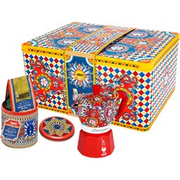 Dolce & Gabbana - Carretto Siciliano - Set Moka Express: 3 Tazas + Perfetto Moka Irresistibile 200 g