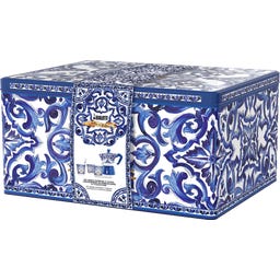Dolce & Gabbana Moka Express 3-cup Blu Mediterraneo Gift Set + 3 Espresso Cups & Stirrers - 1 item