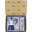 Dolce & Gabbana Moka Express 6-cup Blu Mediterraneo Gift Set + 3 Espresso Cups & Stirrers