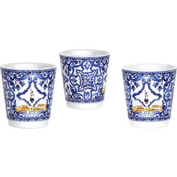 Dolce & Gabbana Moka Express 6-cup Blu Mediterraneo Gift Set + 3 Espresso Cups & Stirrers
