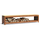 FORNO Portalegna in Acciaio Corten - LOGG Seat - 200 x 40 x 43 cm