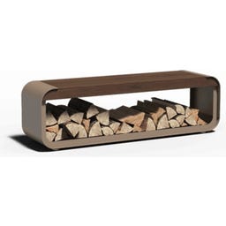 FORNO Range-Bûches en Aluminium SERRA Seat - 150 x 40 x 45 cm