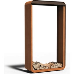 FORNO Cortenstahl-Holzaufbewahrung SERRA - 100 x 40 x 180 mm