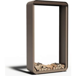 FORNO Aluminium-Holzaufbewahrung SERRA - 100 x 40 x 180 cm