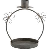 Chic Antique Kandelaar met Bloemen