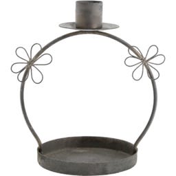 Chic Antique Kerzenständer mit Blumen - 14 cm