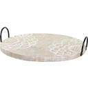 Chic Antique Plateau avec Sculptures Décoratives - 1 pcs