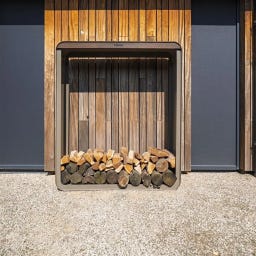 FORNO Aluminium-Holzaufbewahrung SERRA