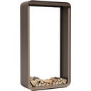 FORNO Aluminium-Holzaufbewahrung SERRA - 100 x 40 x 180 cm