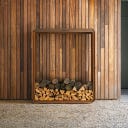 FORNO Cortenstahl-Holzaufbewahrung SERRA