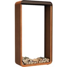 FORNO Cortenstahl-Holzaufbewahrung SERRA - 100 x 40 x 180 mm
