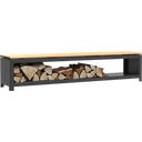 FORNO Portalegna in Acciaio - LOGG Seat - 200 x 40 x 43 cm