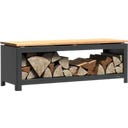 FORNO Stahl-Holzaufbewahrung LOGG Seat - 120 x 40 x 43 cm