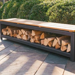 FORNO Stahl-Holzaufbewahrung LOGG Seat