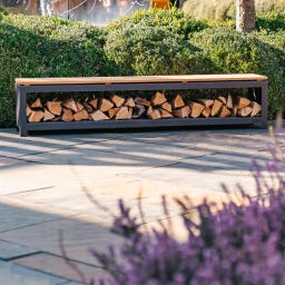 FORNO Stahl-Holzaufbewahrung LOGG Seat
