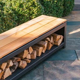 FORNO Stahl-Holzaufbewahrung LOGG Seat