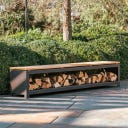 FORNO Stahl-Holzaufbewahrung LOGG Seat