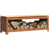 FORNO Cortenstahl-Holzaufbewahrung LOGG Seat