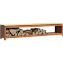 FORNO Portalegna in Acciaio Corten - LOGG Seat - 200 x 40 x 43 cm