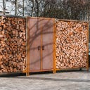 FORNO Cortenstahl-Holzaufbewahrung LOGG