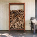 FORNO Cortenstahl-Holzaufbewahrung LOGG