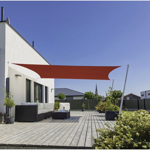 Windhager Solsegel SunSail CANNES Rektangel 4x5m - röd