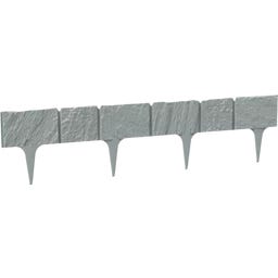 Prosperplast Bordure de Jardin Aspect Pierre, Béton - 1 kit