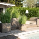 fleur ami Roccastone Pflanzwürfel natur beton - 40 x 40 x 44 cm