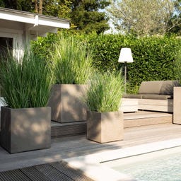 fleur ami Roccastone Pflanzwürfel natur beton - 40 x 40 x 44 cm