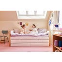 NOR Einzelbett mit Schubladen & Ausziehbett - 1 Stk