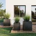 fleur ami Roccastone Pflanzwürfel anthrazit - 40 x 40 x 44 cm