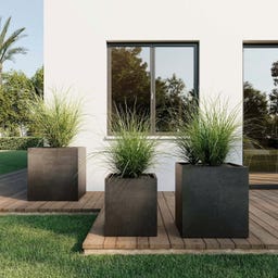 fleur ami Roccastone Pflanzwürfel anthrazit - 40 x 40 x 44 cm