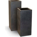 fleur ami Roccastone Pflanzsäule anthrazit - 35 x 35 x 80 cm