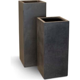 fleur ami Roccastone Pflanzsäule anthrazit - 35 x 35 x 80 cm