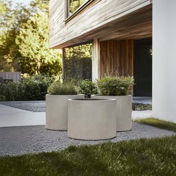 Roccastone Bodengefäß Cylinder natur beton - Ø 48 cm, H 30 cm
