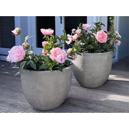 Roccastone Bodengefäß Classic natur beton - Ø 45 cm, H 38 cm