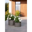 fleur ami Roccastone Bodengefäß Cylinder anthrazit - Ø 48 cm, H 30 cm