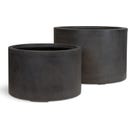 fleur ami Roccastone Bodengefäß Cylinder anthrazit - Ø 48 cm, H 30 cm