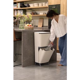 Brabantia SortUp Abfalleimer Hi, 10+10+25l - Soft Beige