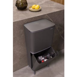 Poubelle de Recyclage SortUp Hi, 20 + 25 L - Dark Grey