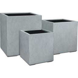 fleur ami Pure Pflanzwürfel grau - 40 x 40 x 44 cm