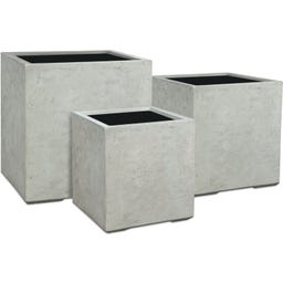 fleur ami Pure Pflanzwürfel hellgrau - 40 x 40 x 44 cm