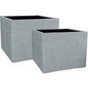 fleur ami Pure Pflanzwürfel XL grau - 80 x 80 x 60 cm