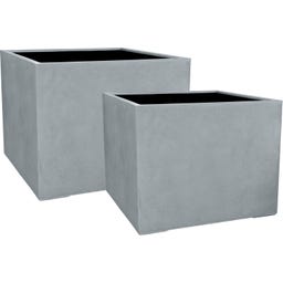 fleur ami Pure Pflanzwürfel XL grau - 80 x 80 x 60 cm
