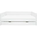 Flexa WHITE Einzelbett mit Ausziehbett - weiß