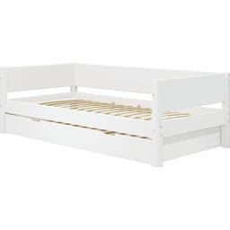 Flexa WHITE Einzelbett mit Ausziehbett - weiß