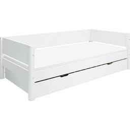 Flexa WHITE Einzelbett mit Ausziehbett - weiß